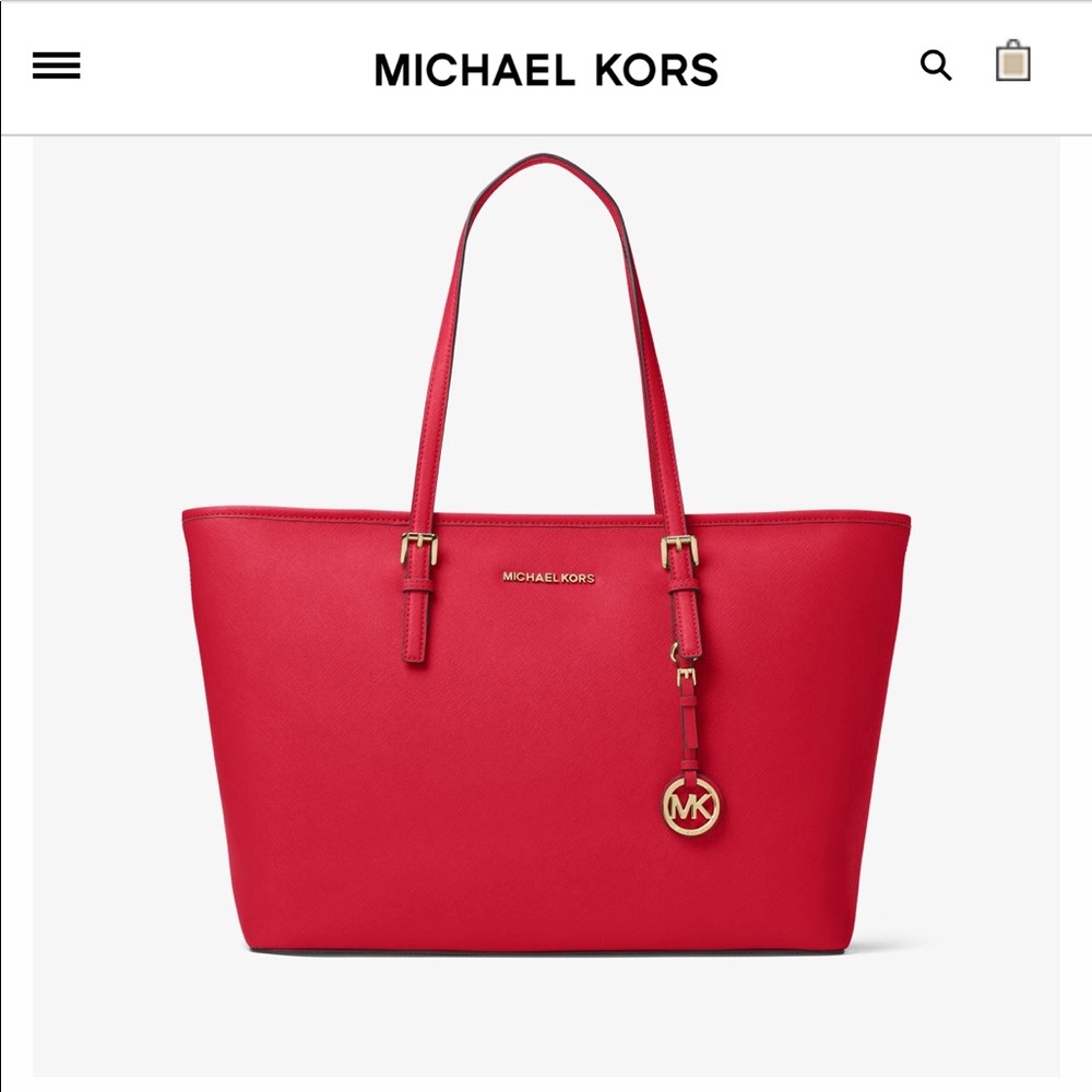 COPY - Red Michael Kors “Jet Set” Tote